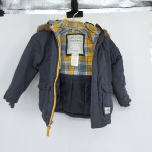 Carter's 4t Plaid Lined Jacket in Gray and Yellow